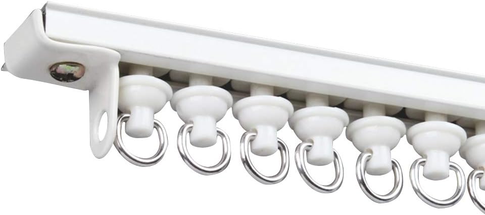 Luomorgo Plastic Curtain Track Carrier Slide Roller 11x21mm/ 0.43x0.83 inch Dia White 50 Pcs