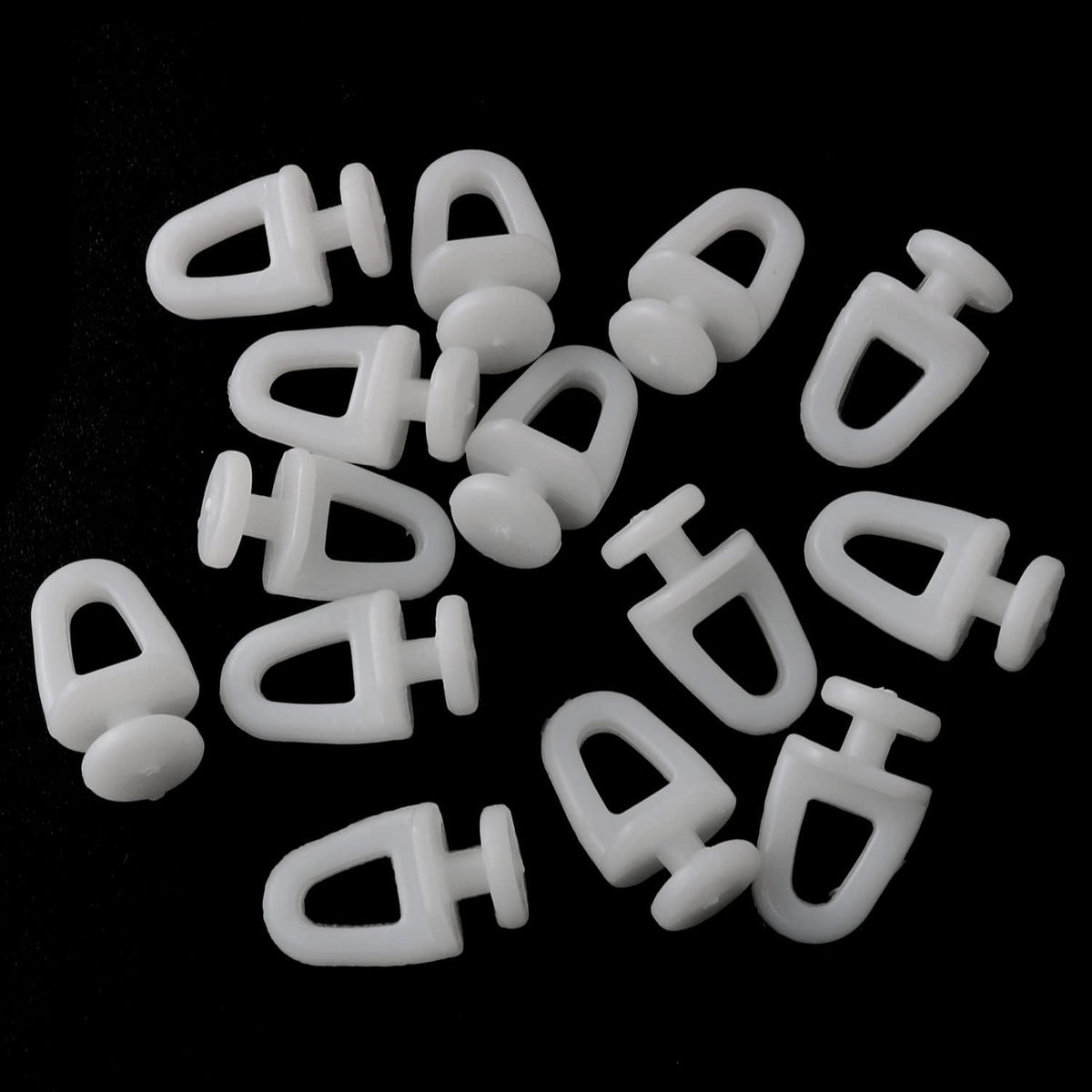 Curtain Track Rollers 60PCS 11mm/0.43Inch Dia White Plastic Curtain Track Carrier Glide Rollers, Drapery Rail Sliding Glider for Windows Shower Curtain Tracks