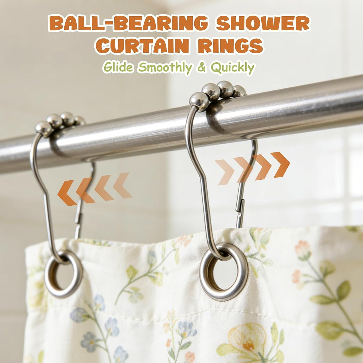 Shower curtain glider/roller