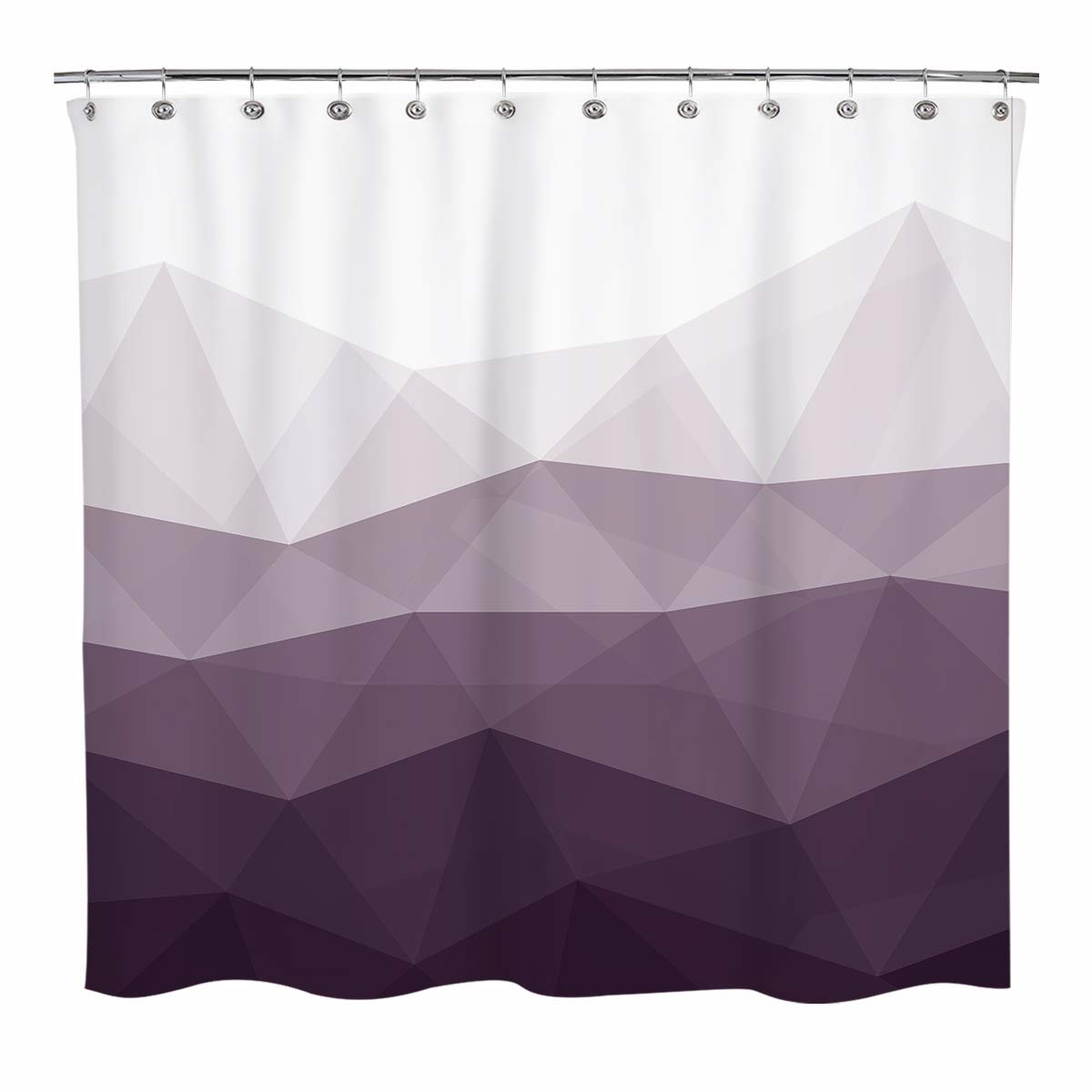 Sunlit Designer Popular Shower Curtain, Ombre Blue Fabric Contemporary Shower Curtains for Bathroom Décor