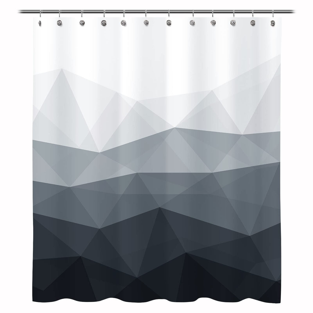 Sunlit Designer Popular Shower Curtain, Ombre Blue Fabric Contemporary Shower Curtains for Bathroom Décor
