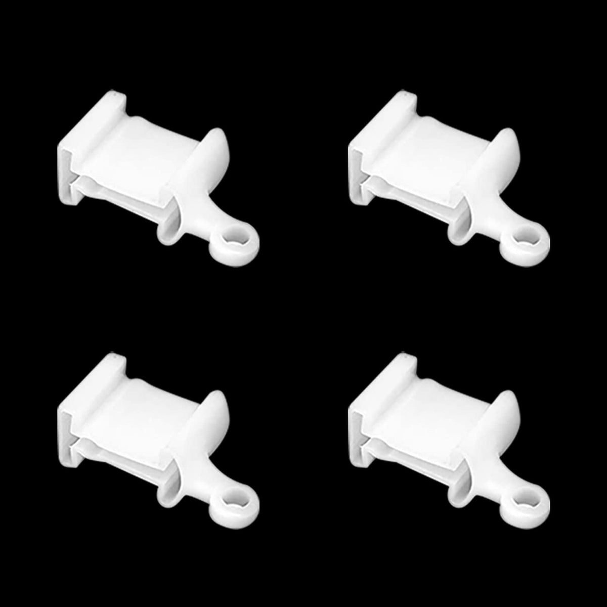 Curtain Track Rollers, 30 Pack Curtain Track Gliders Plastic Twin Wheeled Carriers Drapery Rail Sliding Glider for Windows Shower Rv Curtain Tracks, White