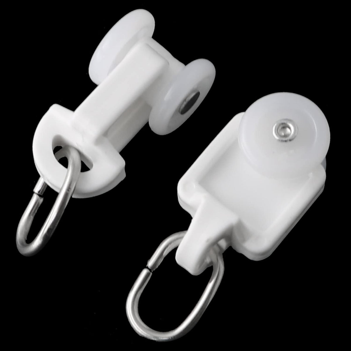 50PCS Curtain Glider Hooks, Track Rail Runner, Mute Wheel Rollers, Ball Pulley Windows Shower Curtain Tracks, Ceiling Glider