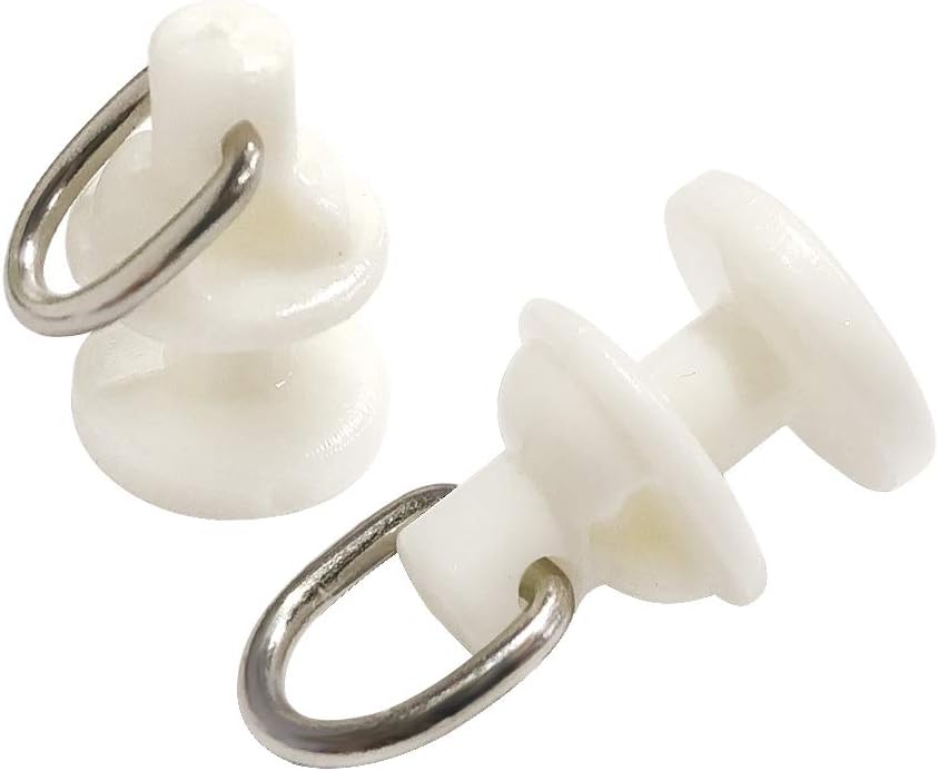 Luomorgo Plastic Curtain Track Carrier Slide Roller 11x21mm/ 0.43x0.83 inch Dia White 50 Pcs