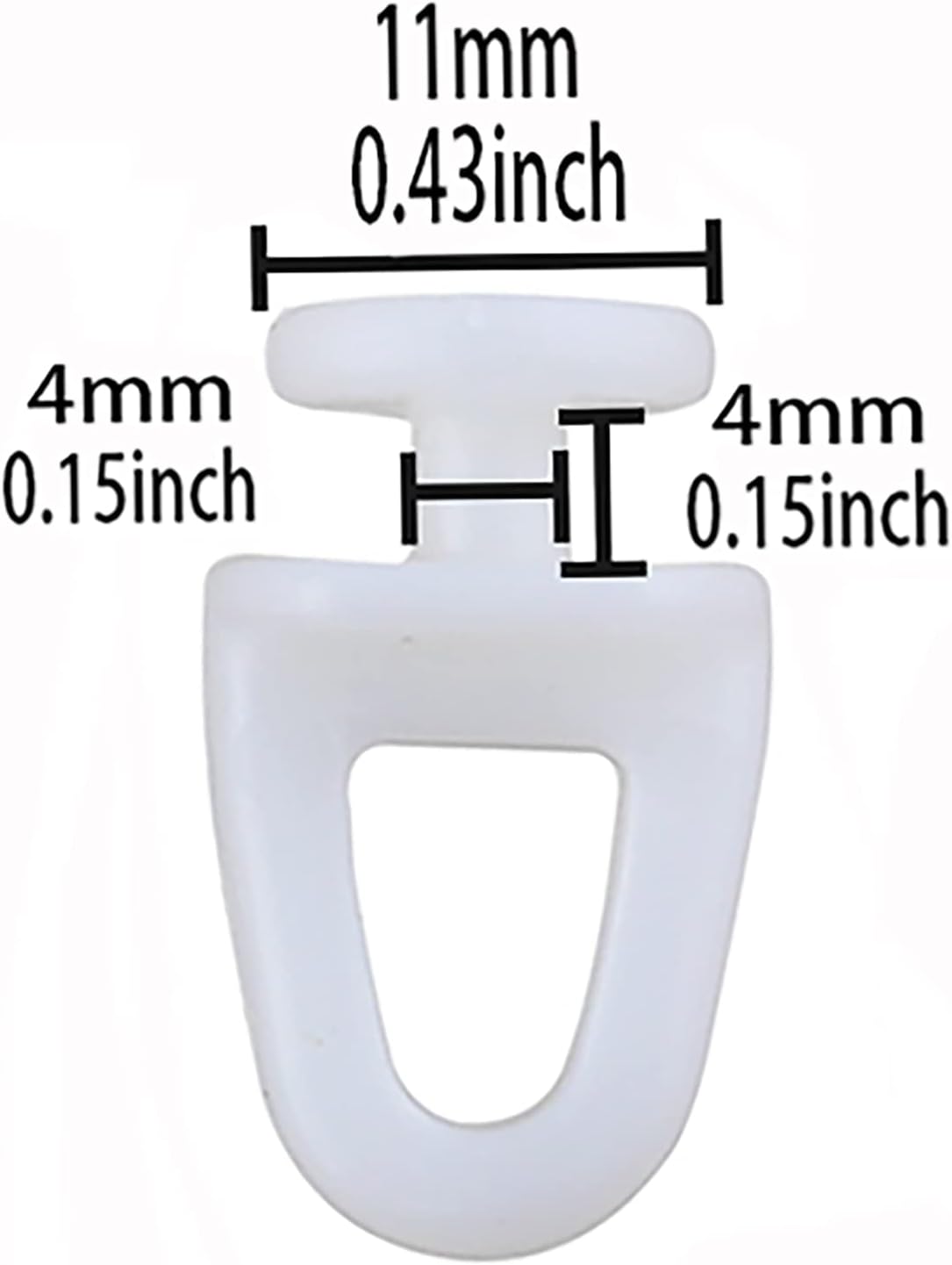 Curtain Track Rollers 60PCS 11mm/0.43Inch Dia White Plastic Curtain Track Carrier Glide Rollers, Drapery Rail Sliding Glider for Windows Shower Curtain Tracks