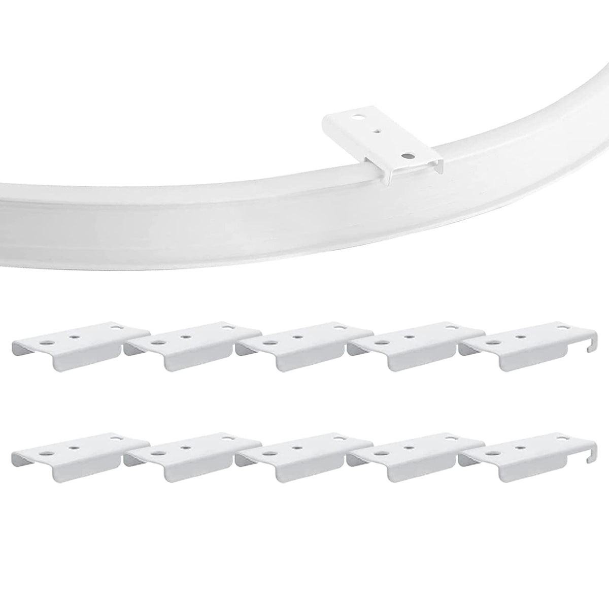 TOKPLNU Curtain Track Rollers, Flexible Bendable Curtain Track Glider 40 Pack Black Drapery Runners for Window Shower Curtain