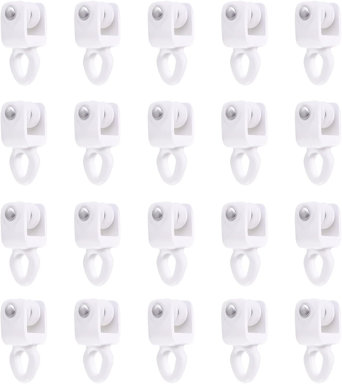 ZSTARR Heavy Duty Gliders for I Profile Flexible Curtain Track, 20 Pack