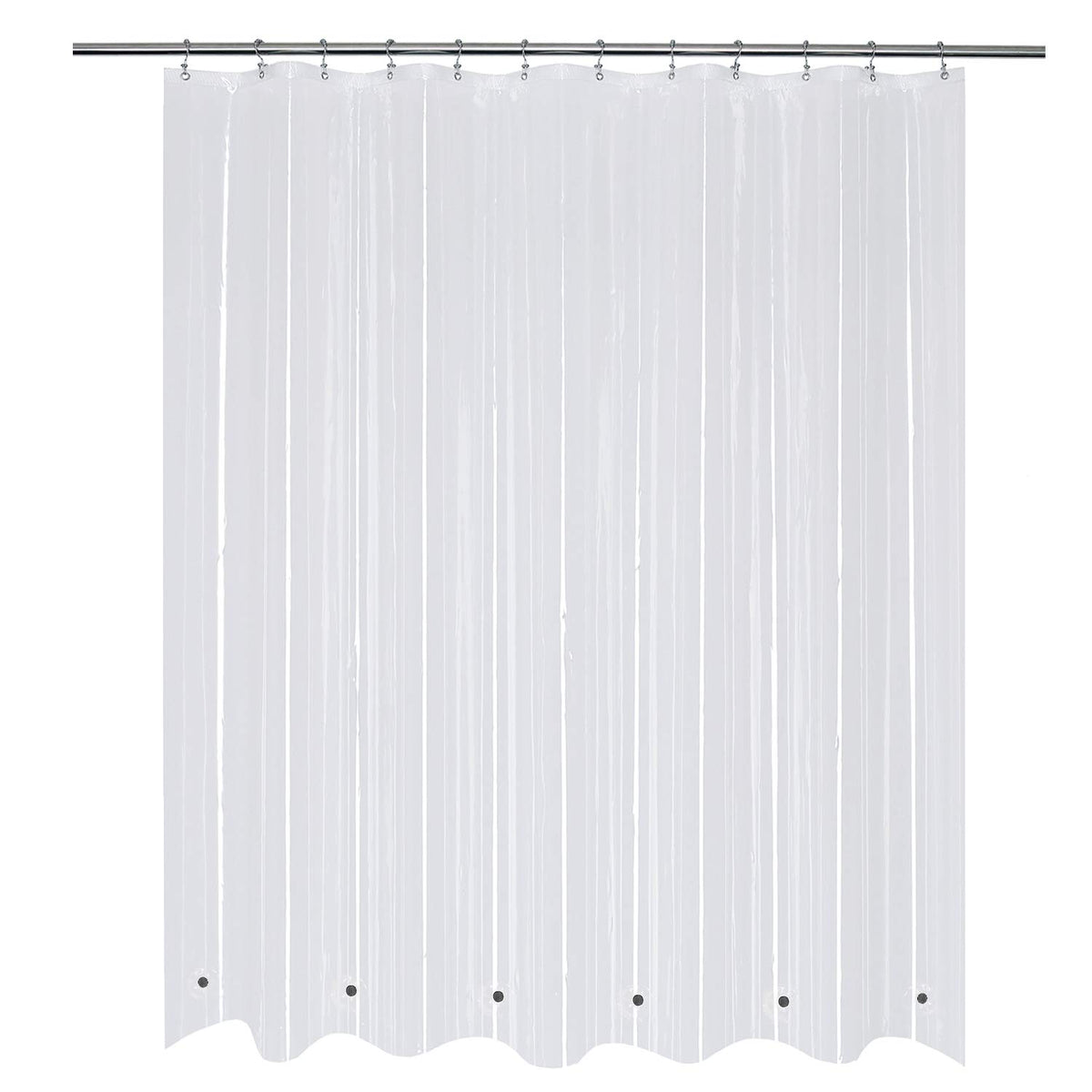 Mrs Awesome Clear Shower Curtain Liner with 3 Magnets, 72x72