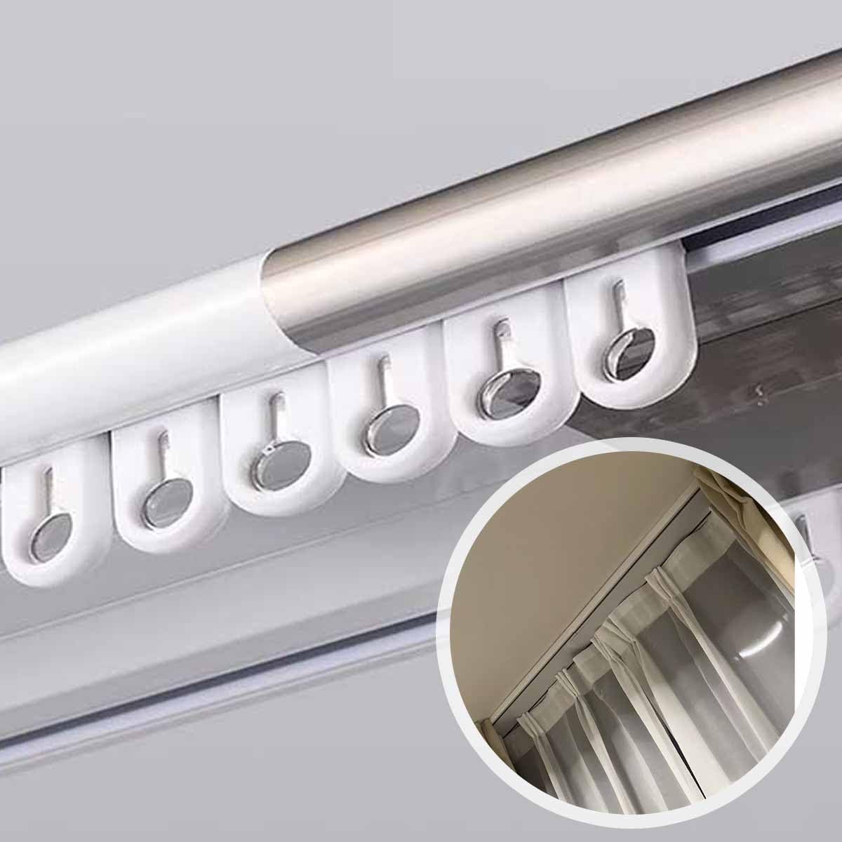 Curtain Track Rollers Mute Curtain Tracks Pulley Wheel Rollers Runners for Ceiling Wall Mount 50 Pieces