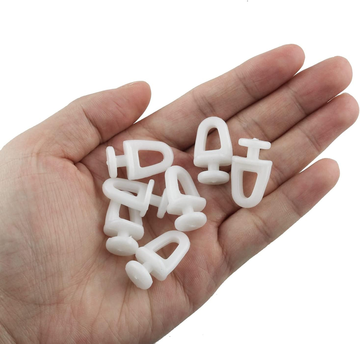 Curtain Track Rollers 60PCS 11mm/0.43Inch Dia White Plastic Curtain Track Carrier Glide Rollers, Drapery Rail Sliding Glider for Windows Shower Curtain Tracks