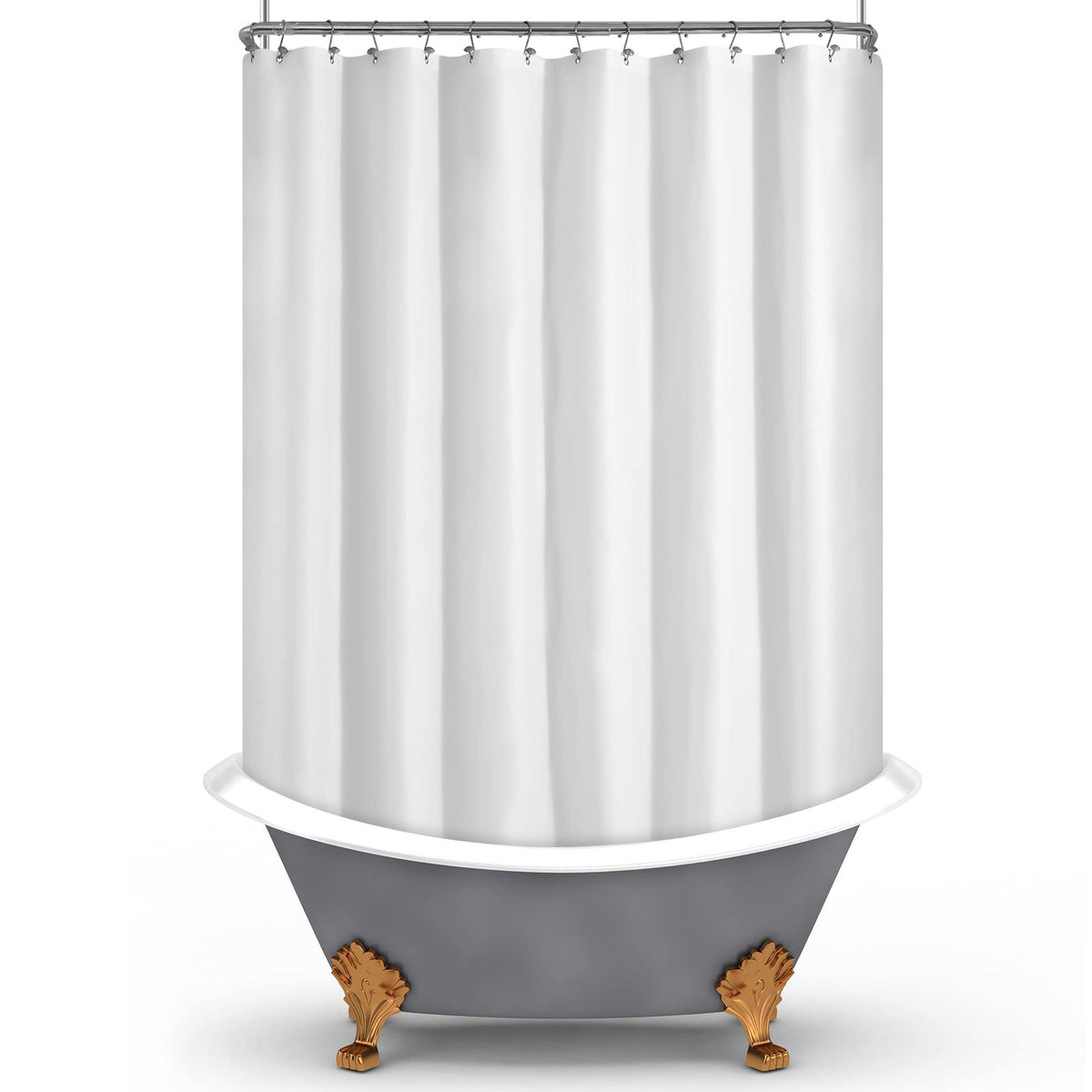 Mrs Awesome Clear Shower Curtain Liner with 3 Magnets, 72x72