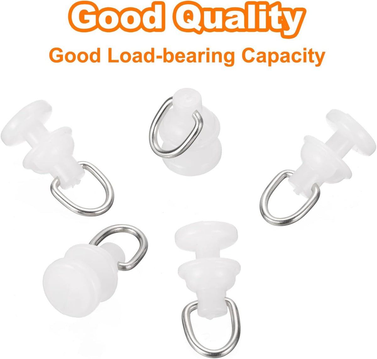uxcell 50Pcs Curtain Track Glider Pulley Straight Curved Curtain Track Rollers for Window Tracks Carrier Accessories White