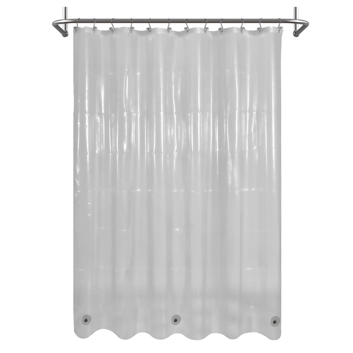 Mrs Awesome Clear Shower Curtain Liner with 3 Magnets, 72x72