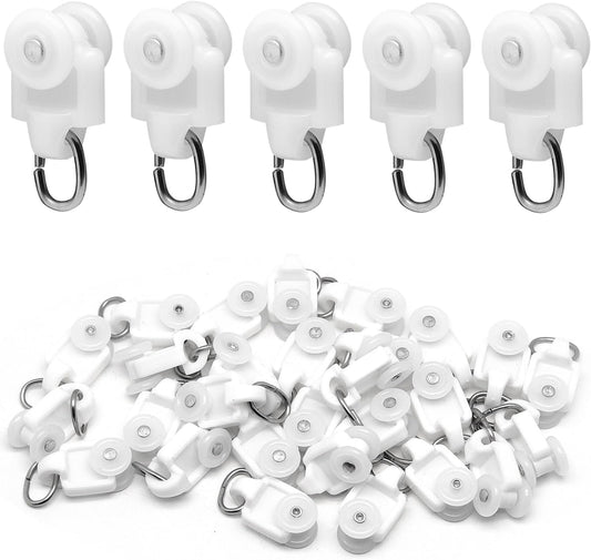 Surf Turtle 30PCS Mute Wheel Curtain Glider Hooks
