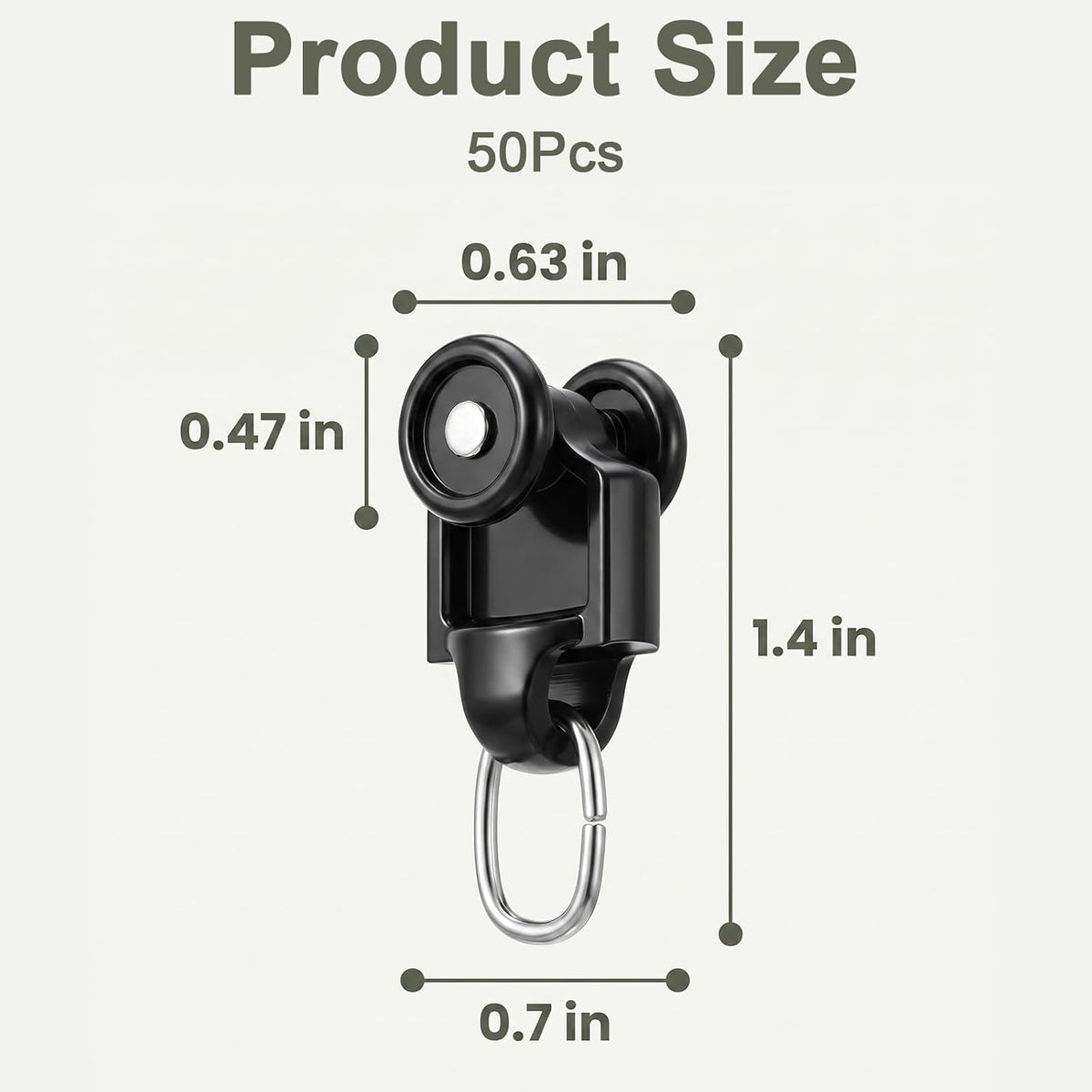 SHENLIU 50Pcs Curtain Track Rollers, Mute Curtain Rail Track Pulleys