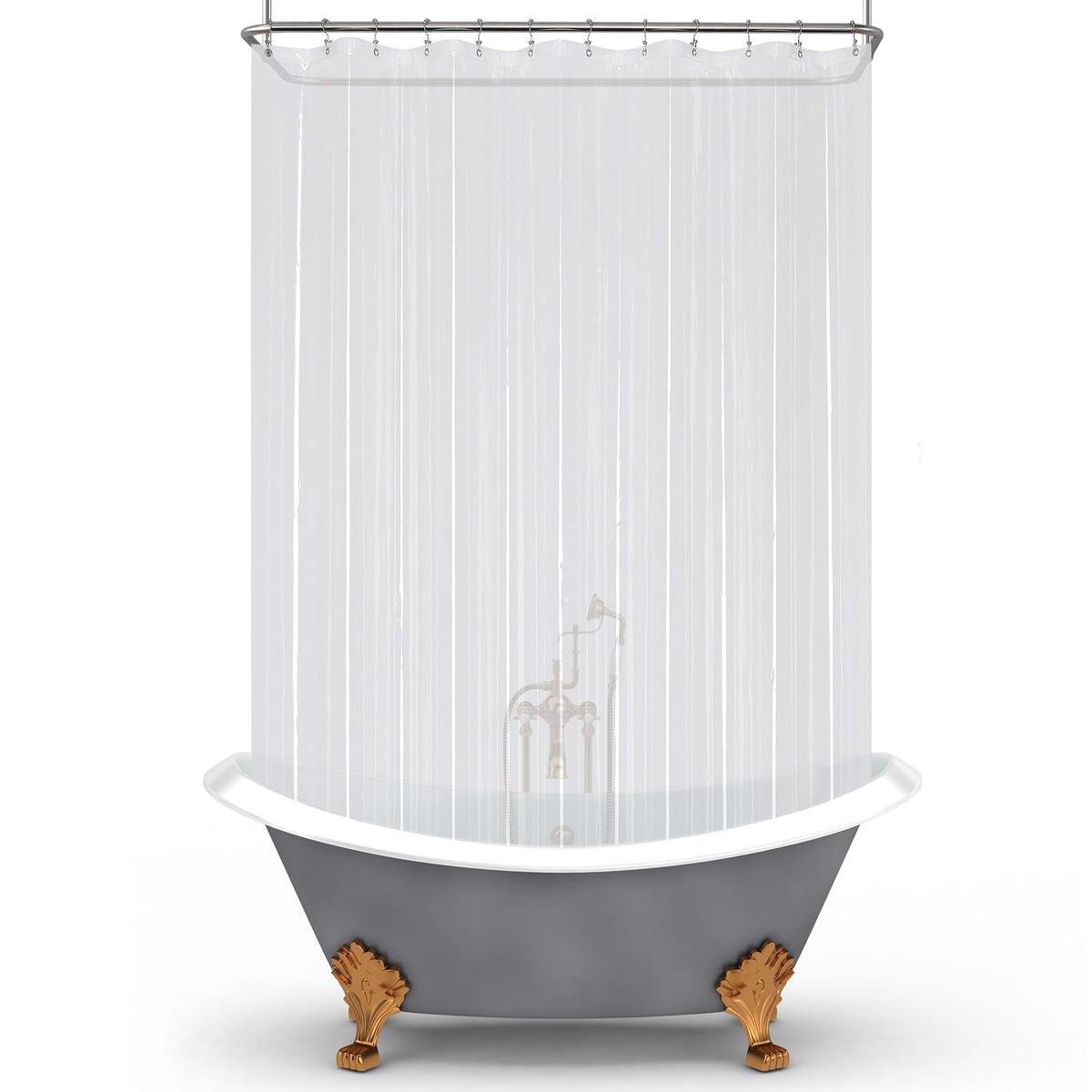 Mrs Awesome Clear Shower Curtain Liner with 3 Magnets, 72x72