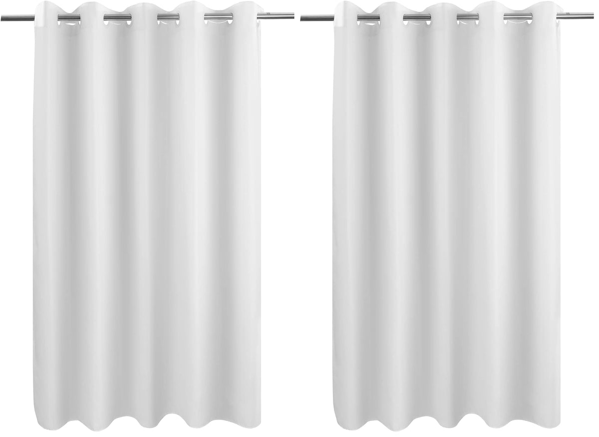 River Dream No Hook Stall Shower Curtain or Liner Microfiber White, 36x74