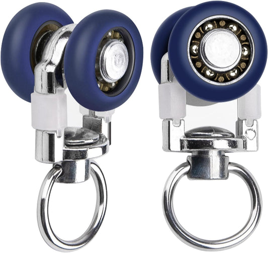 Surf Turtle 15 PCS 15mm Mute Wheel Curtain Track Glider Hooks