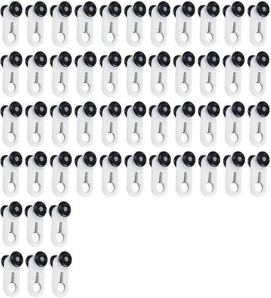 Curtain Track Rollers Mute Curtain Tracks Pulley Wheel Rollers Runners for Ceiling Wall Mount 50 Pieces