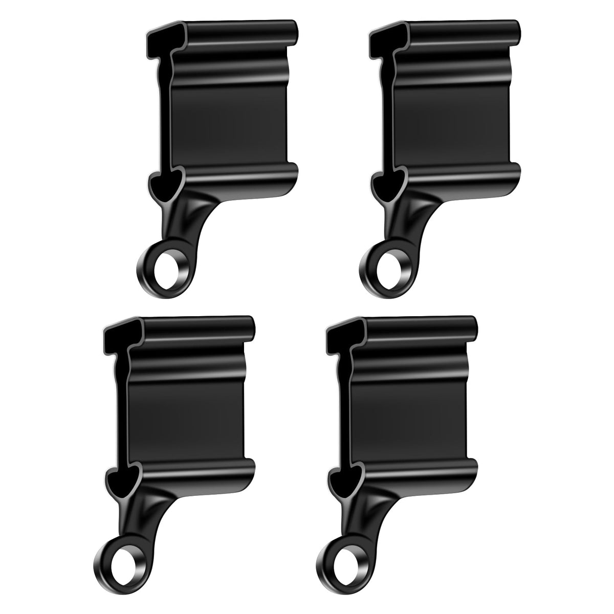 TOKPLNU Curtain Track Rollers, Flexible Bendable Curtain Track Glider 40 Pack Black Drapery Runners for Window Shower Curtain