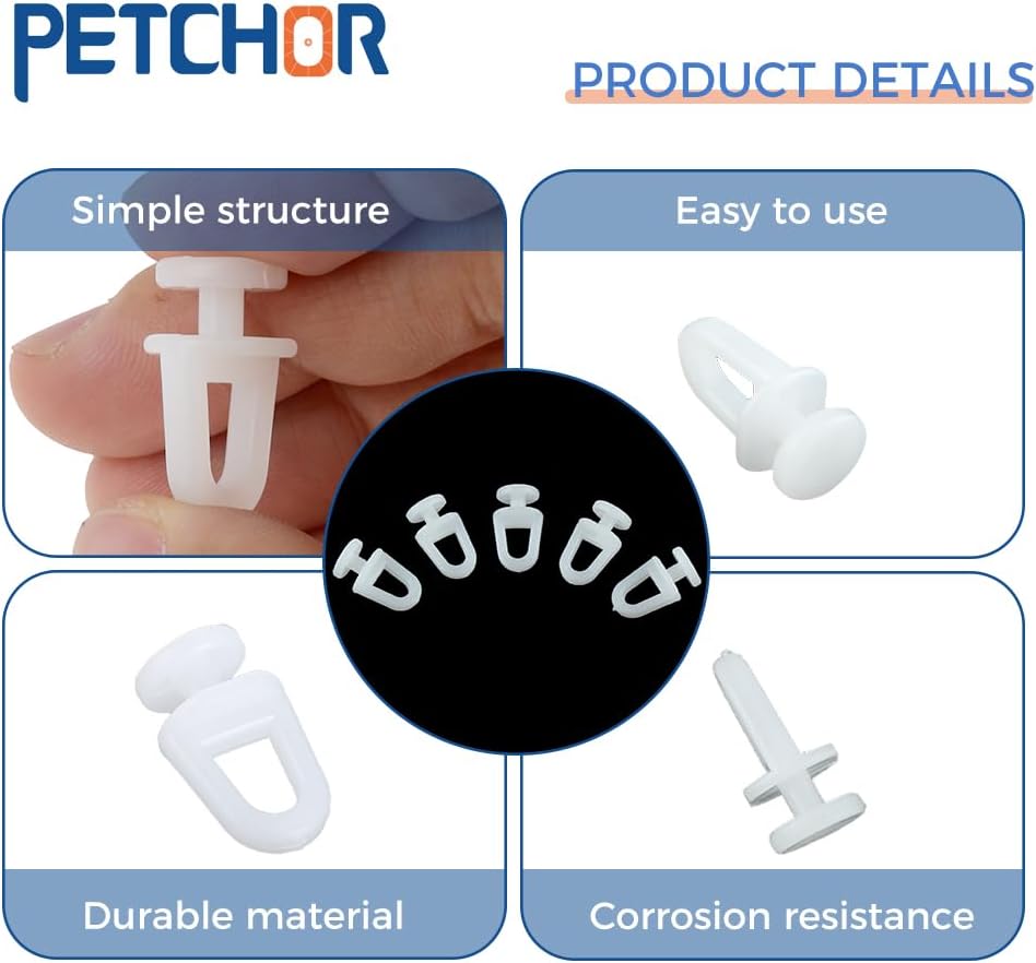 50PCS Curtain Track Rollers, Plastic Drapery Rail Sliding Glider