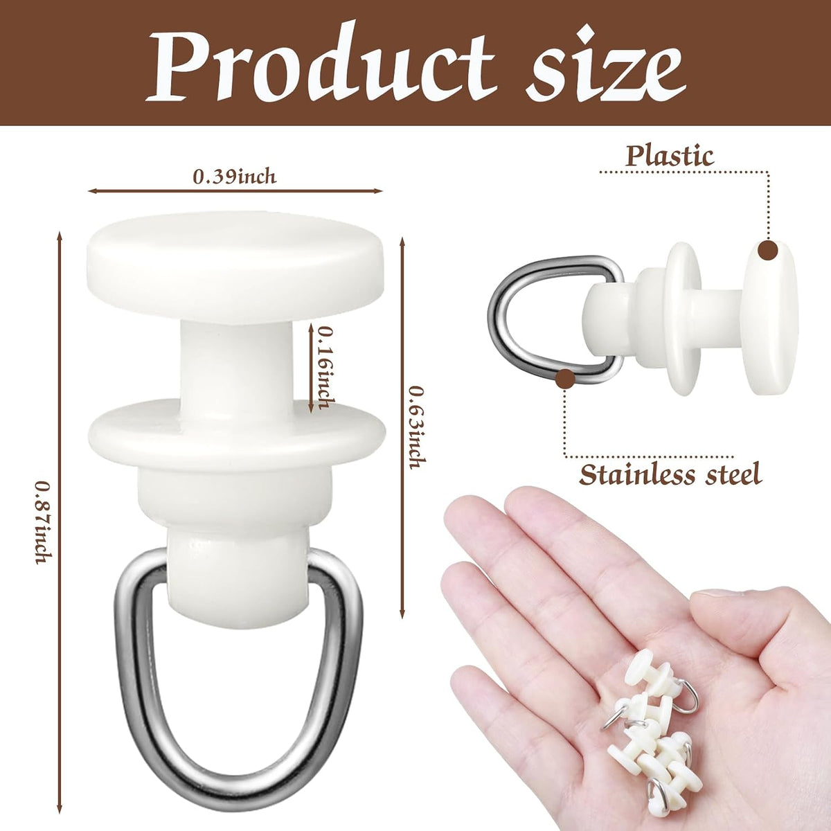 50 Pcs Curtain Track Gliders Roller Hooks Plastic Ceiling