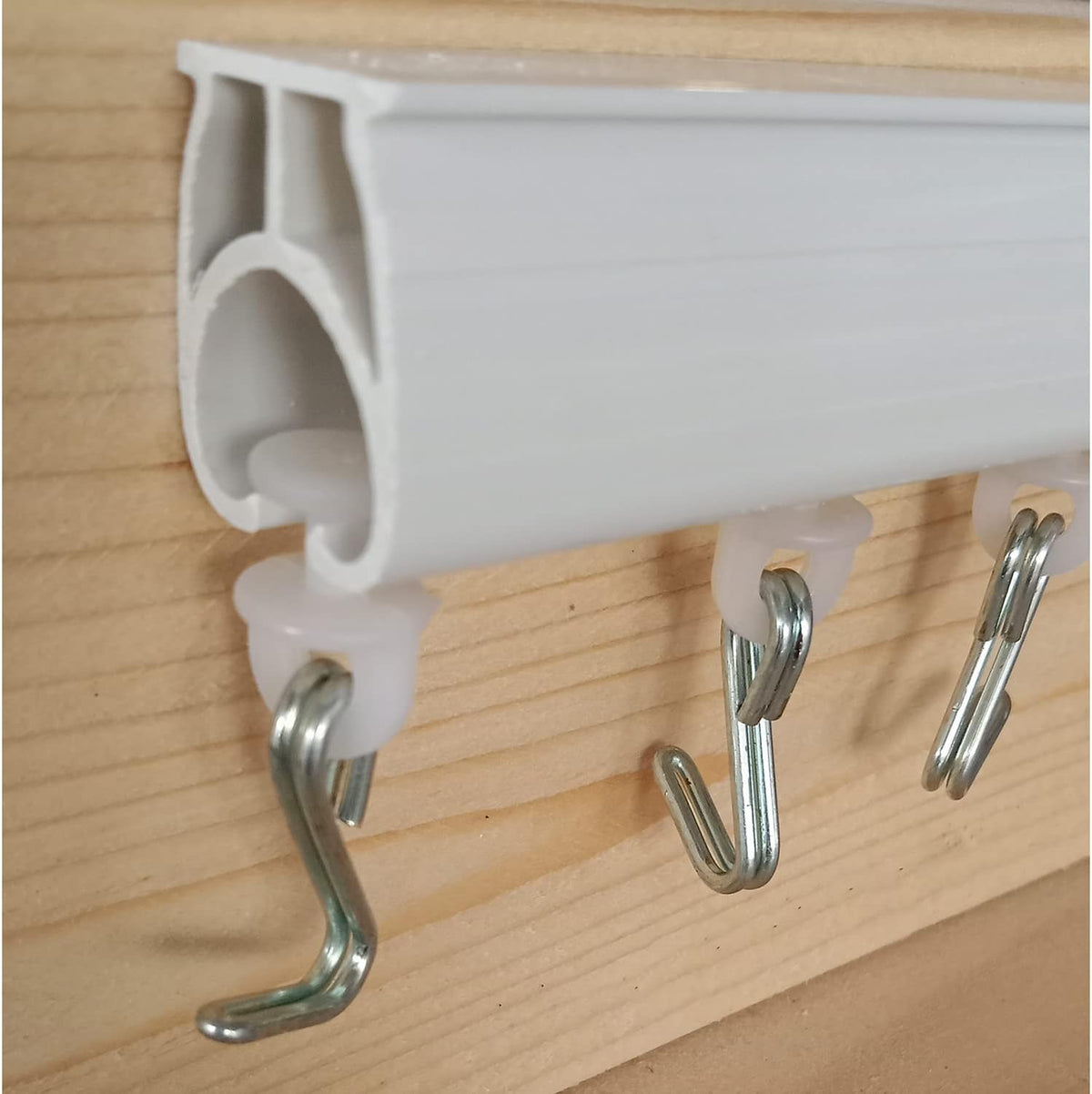 Curtain Carriers Glide ZZLZX 12 Sets Button Carrier Sliders with Metal Hook for Curtain Tracks, Shower Curtain Carriers Rollers and Hooks