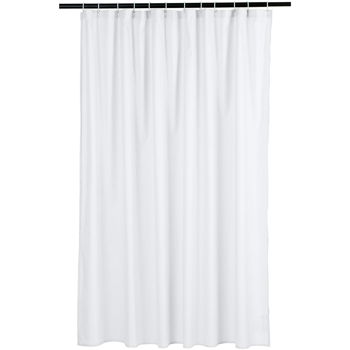 Amazon Basics Lightweight Super Soft Easy Care Microfiber Waffle Texture Shower Curtain , 72" x 72", White