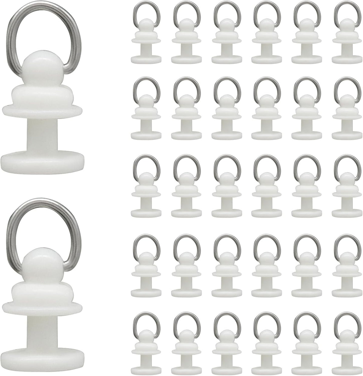 Plastic Curtain Track Hooks, 50 PCS