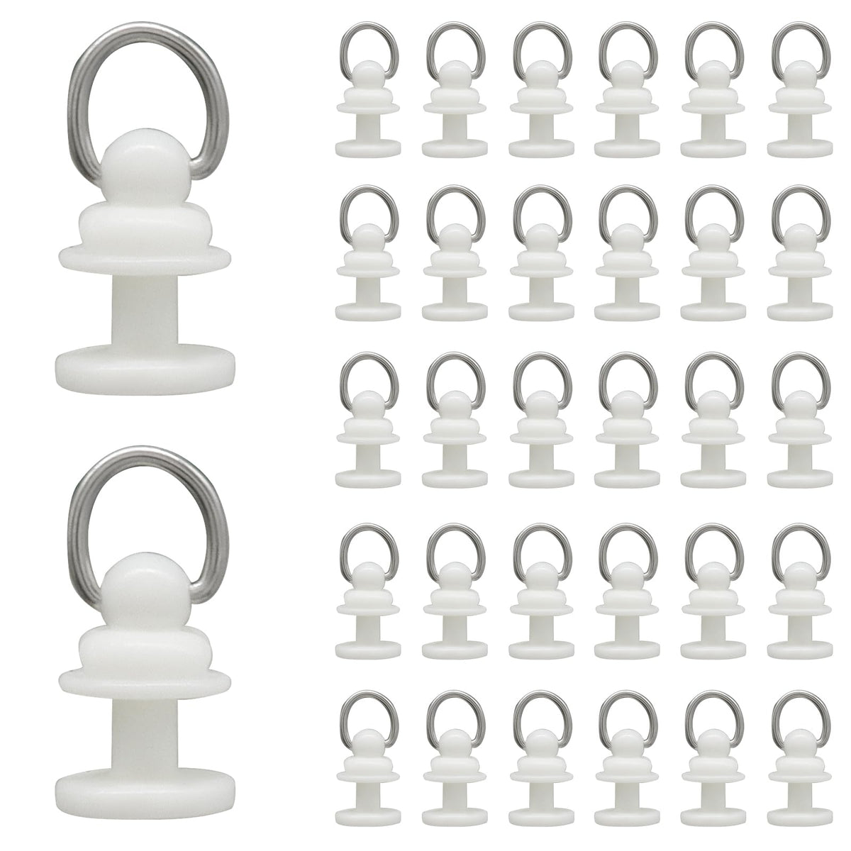 Plastic Curtain Track Hooks, 50 PCS