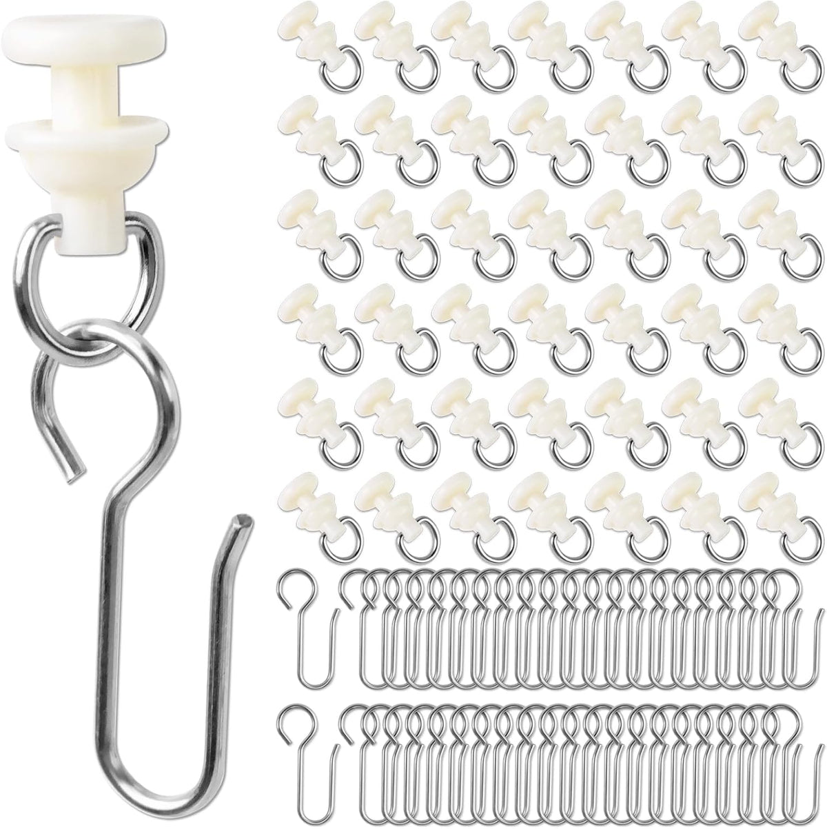 180PCS Curtain Track Hooks, Rv Shower Curtain Clips