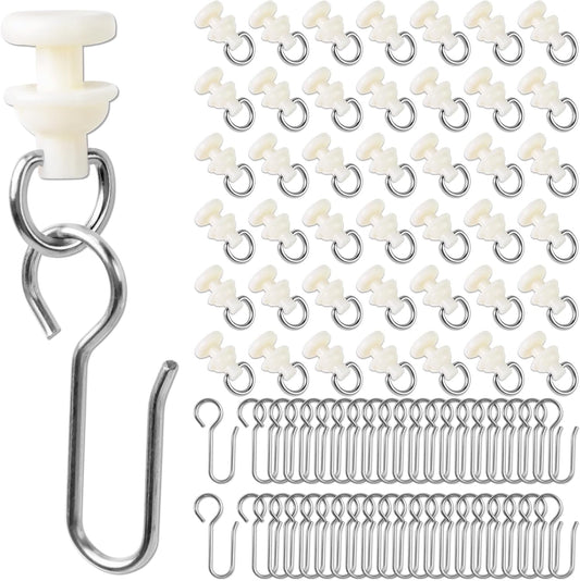 180PCS Curtain Track Hooks, Rv Shower Curtain Clips
