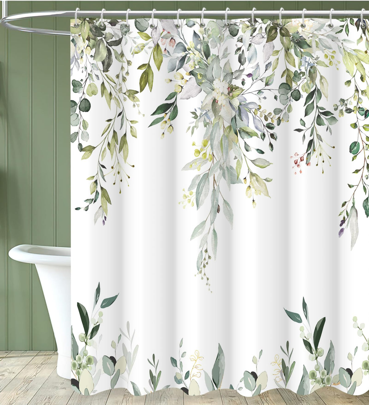 Boho Mid Century Shower Curtain, Modern Abstract with Hooks 72x72