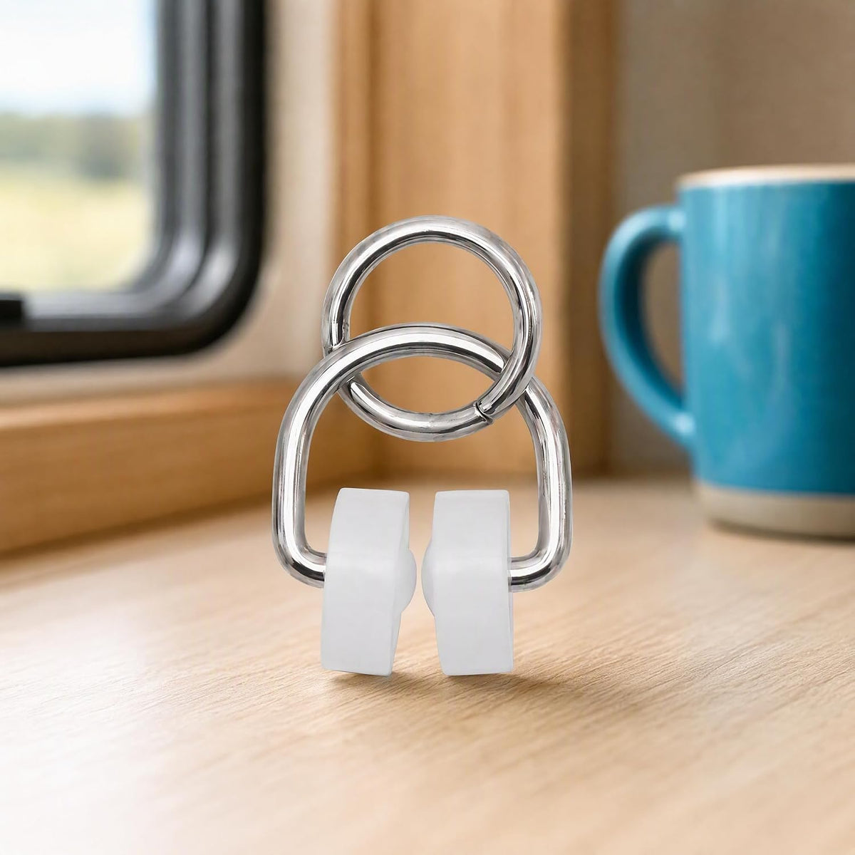20 Pack RV Curtain Track Clips, Plastic Curtain Track Gliders Rollers Hooks for Camper Shower Drapes, Curtain Slider Track Accessories for Travel Trailer Motorhome