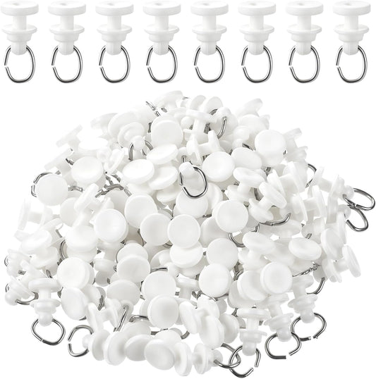 100Pcs Curtain Track Gliders, Plastic Curtain Track Roller Hooks