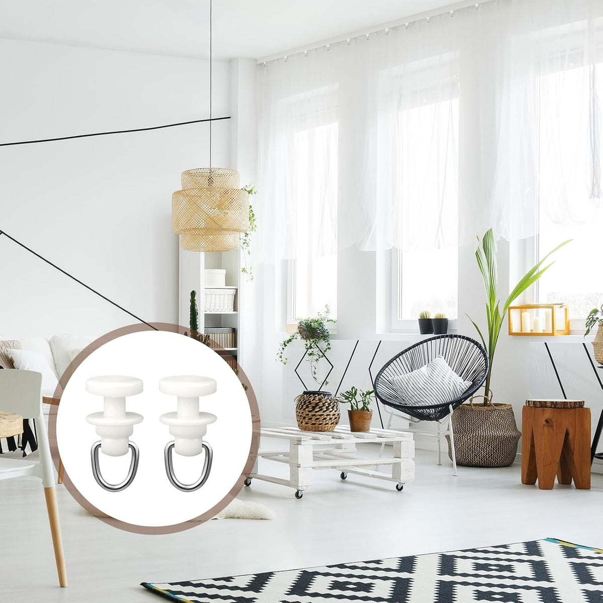 50 Pcs Curtain Track Gliders Roller Hooks Plastic Ceiling
