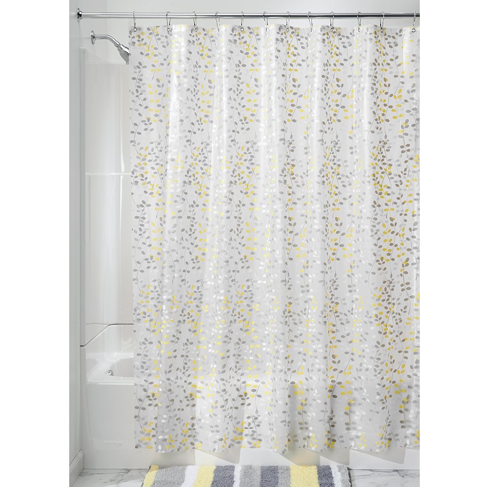iDesign Vine Shower Curtain, 72 x 72, Green/White