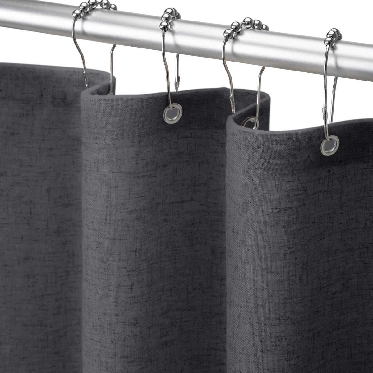 Linen Shower Curtain Beige Boho Cream Natural Cloth 72" W x 72" L