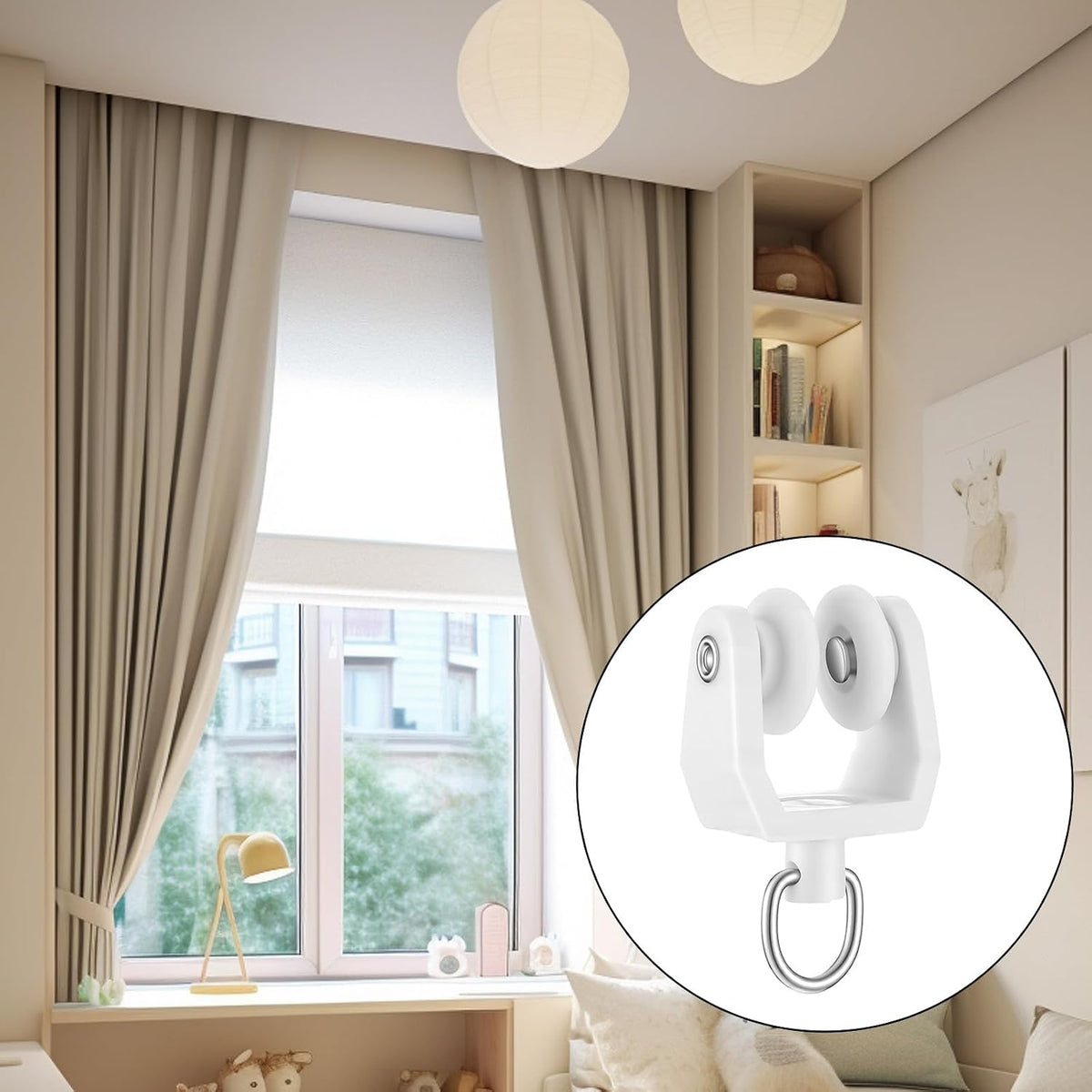 30 Pcs Curtain Track Rollers Flexible Bendable Curtain Track Hooks Ceiling Sliding Curtains Glider Accessories Plastic Shower Rail Hooks for Shower Window