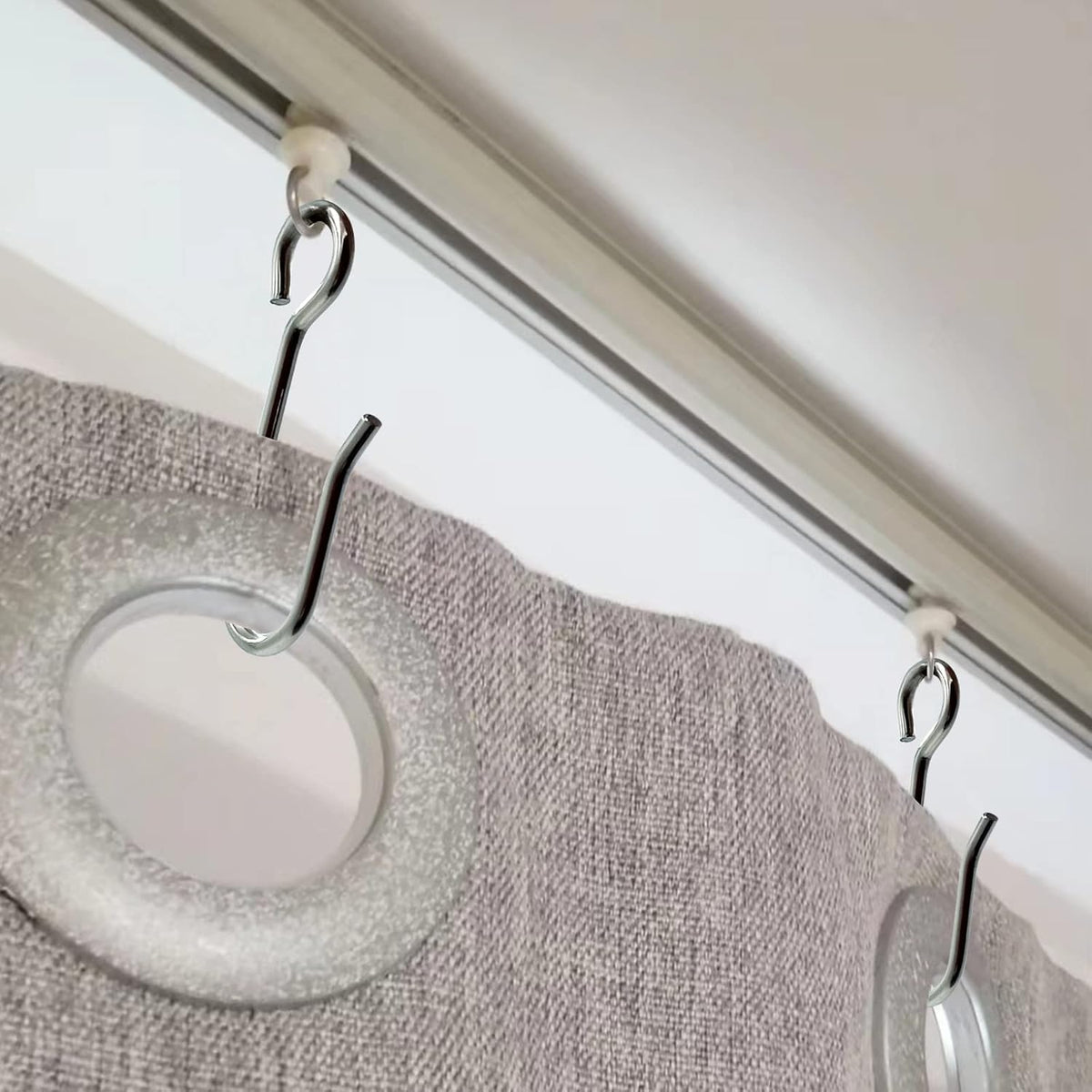 100 Pieces Curtain Slider Track Hooks and Gliders for Shower