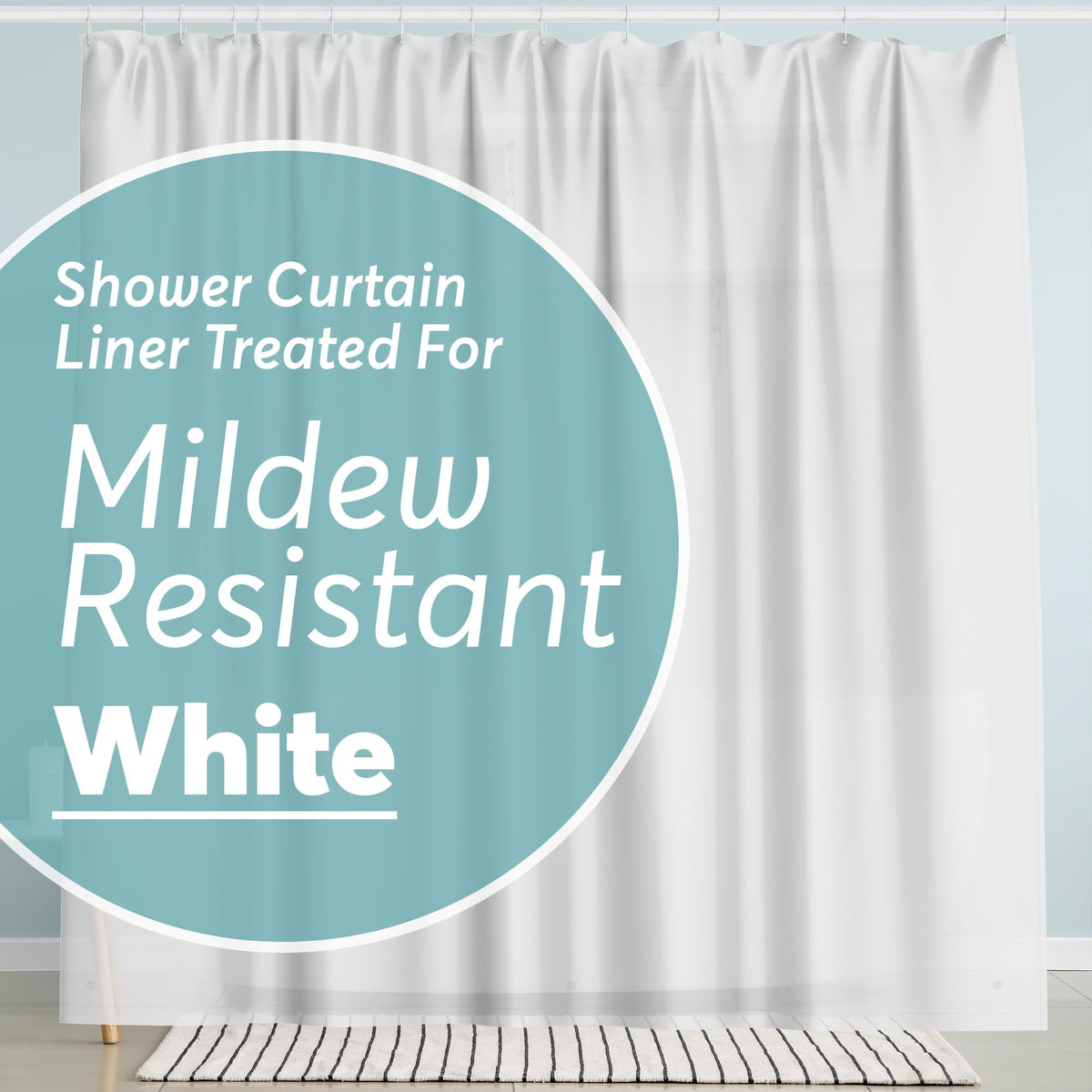 BigFoot Clear Shower Curtain - 72x72 Odorless Plastic with Magnets, Washable Long Bathroom Curtain - Premium PEVA Waterproof Bath Curtain, Rust-Proof Bathroom Essentials