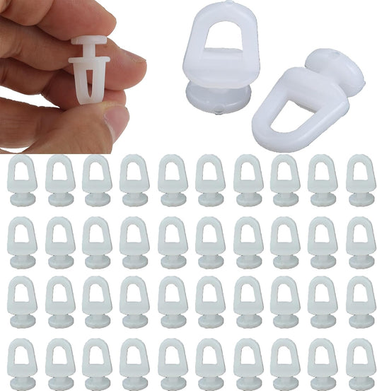 50PCS Curtain Track Rollers, Plastic Drapery Rail Sliding Glider