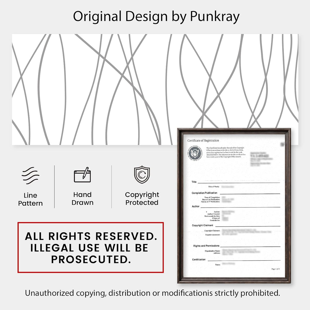 Striped Shower Curtain for Bathroom, Grey White, 72" W x 72" L