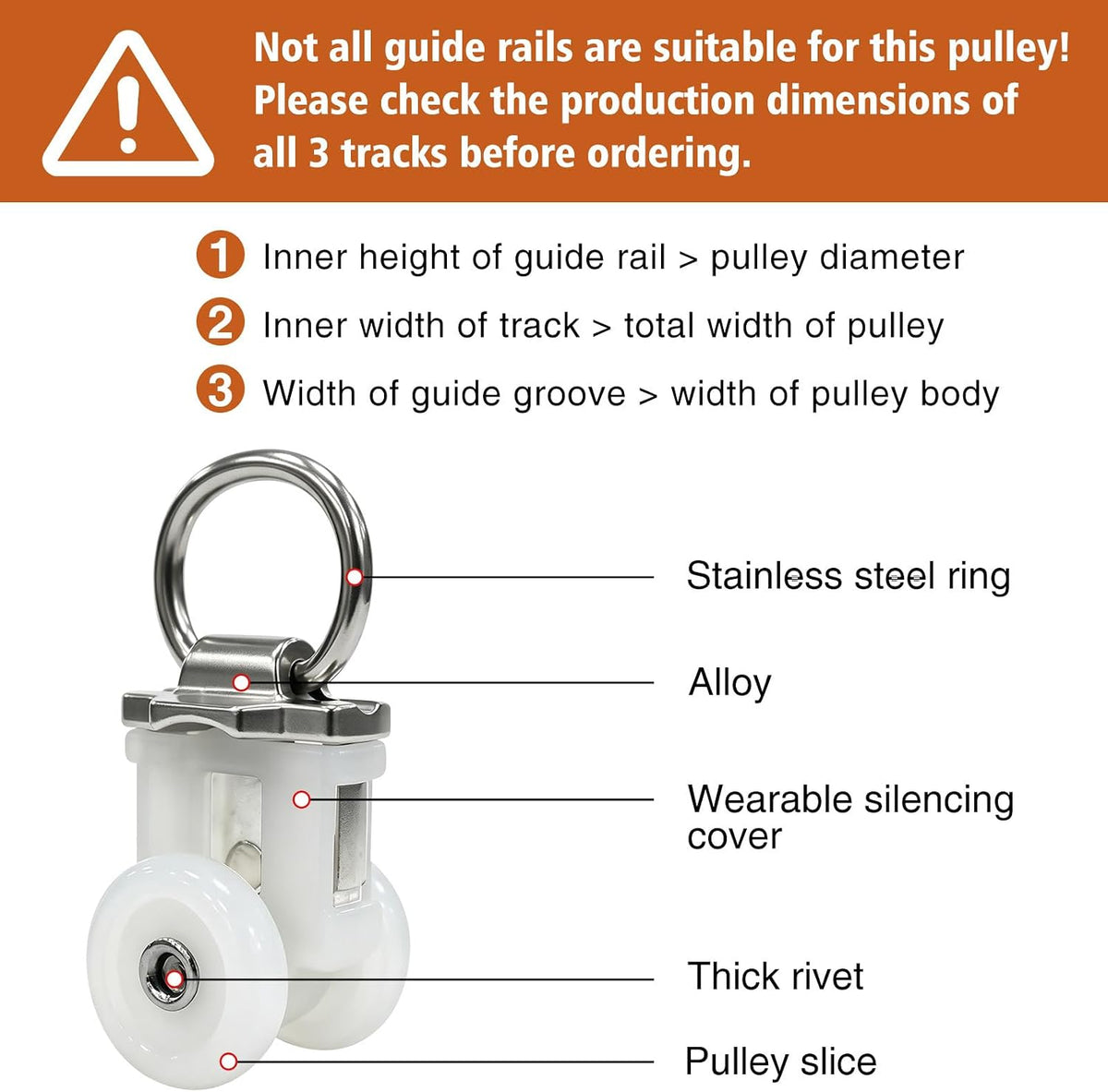 150 Pcs Curtain Track Rollers,Heavy Duty Curtain Rail Pulleys Runners with Dual Wheel Roller,Plastic Ceiling Gliders with Metal Rings for Window Tracks,Shower Curtains and Drapes Accessories