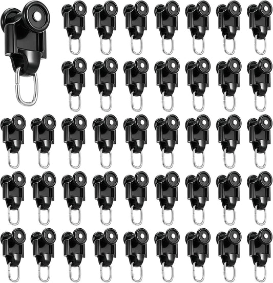 SHENLIU 50Pcs Curtain Track Rollers, Mute Curtain Rail Track Pulleys