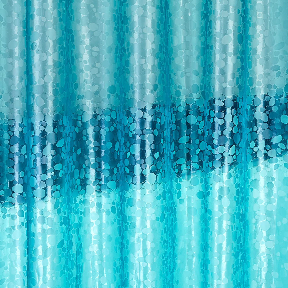 Bostofy Waterproof Shower Curtain Liner 8G EVA Thick Shower Curtain with Heavy Duty 3 Bottom Magnets, Shower Liner for Shower Stall, Bathtubs, 3D Pebble Pattern, 72 x 72,12 Hooks