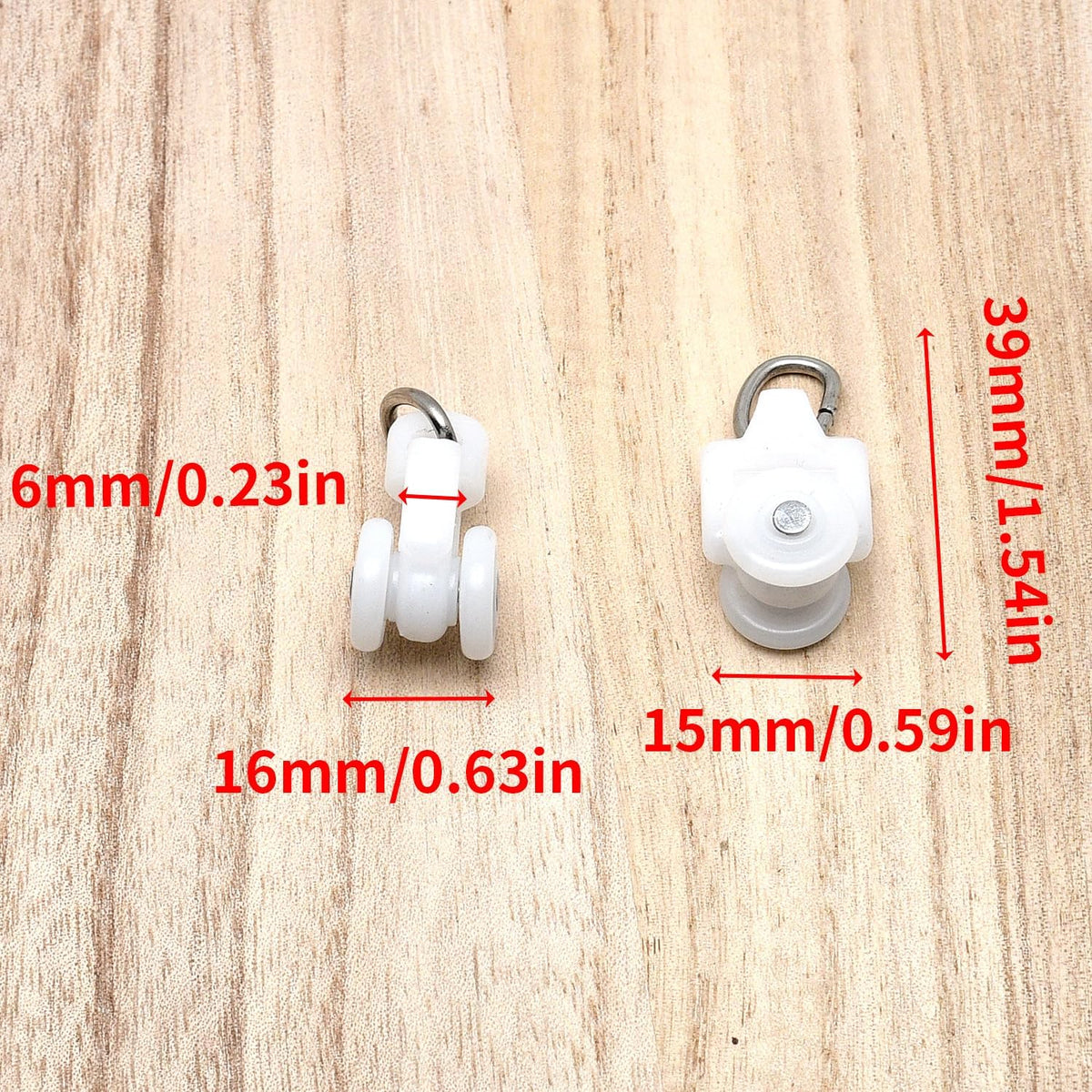 Surf Turtle 30PCS Mute Wheel Curtain Glider Hooks