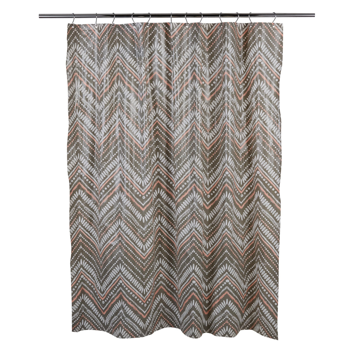 Bath Bliss Design PEVA Shower Curtain | Dimensions: 70"x 72" | 12 Metal Grommets | Bathroom Accessories | Reinforced Mesh Trim | Ombre | Raindrop Blue